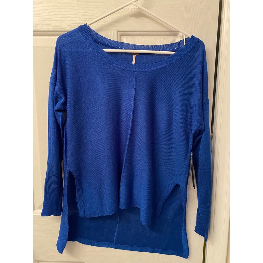 Blue Long Sleeve Top